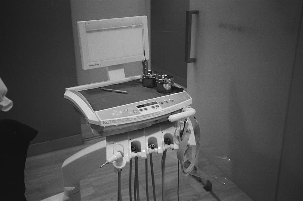 Modern treatment room with chairside monitor